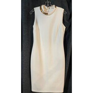Calvin Klein Women's Sleeveless Round Neck Scuba Sheath Dress NWT